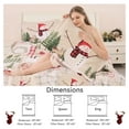 thumbnail image 5 of Reversible Christmas Reindeer Quilts Full/Queen Size Xmas Snowmen Bedspread Plaid Coverlet New Year Gift Red Green Holiday Bed Set, 5 of 8