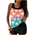thumbnail image 2 of Under 10$ Womens Tankini Swimsuit Printed Bathing Suits Underwire Free Bodysuit With Removable Pads Adjustable Drawstring Tankini Top with Boyshorts Swimwear, 2 of 7