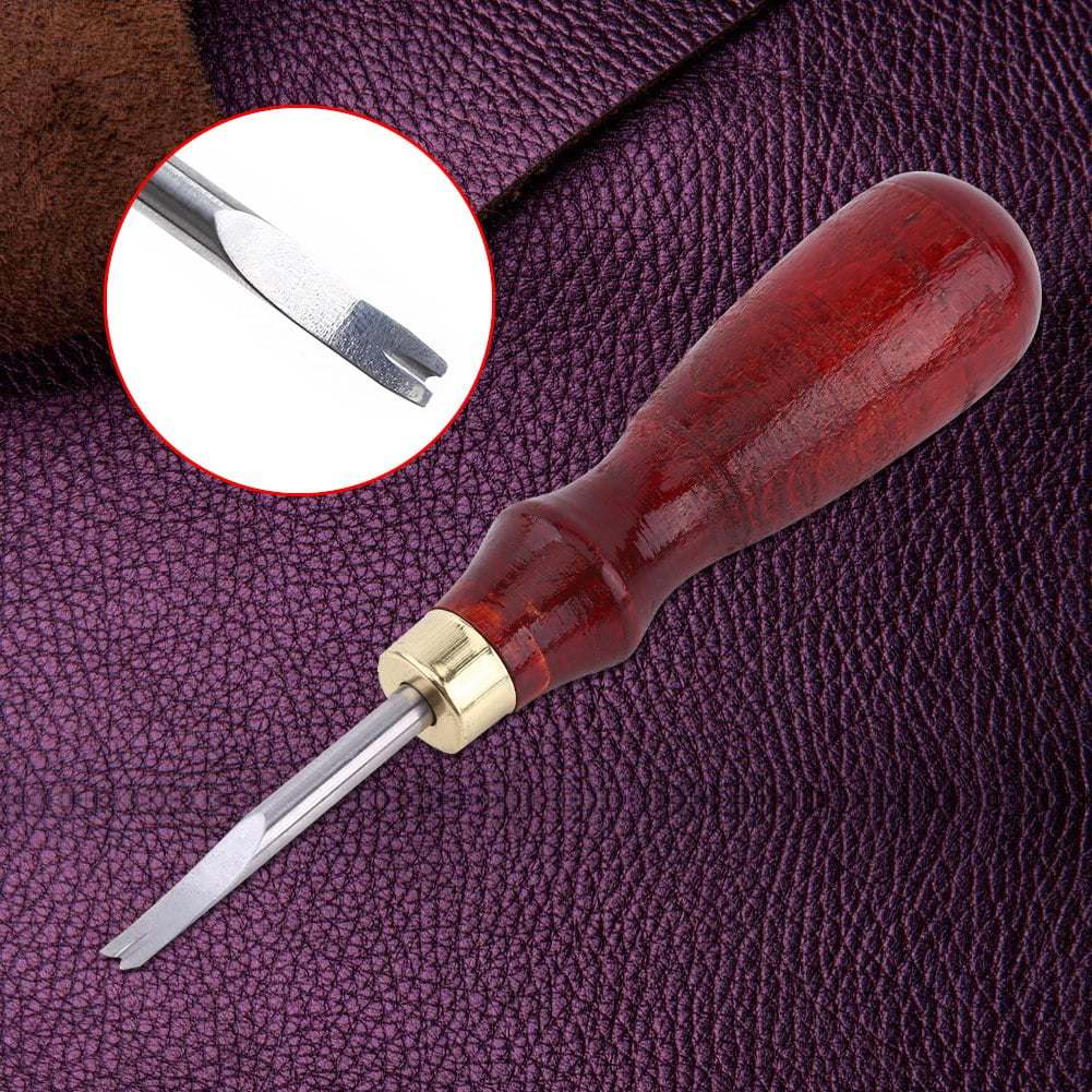 Domqga Leather Craft Hand Tool Awl Groover Beveler Edge Slicker Skiving ...