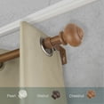 thumbnail image 2 of 1" Dia Faux Wood Curtain Rod 120-170 inch with Faven Finials - Chestnut, 2 of 3