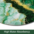 thumbnail image 5 of 4 Pcs Green Marble Shower Curtain Sets with Rugs, Emerald Green Bathroom Sets with Shower Curtain and Rugs and Accessories, Modern Black Grey Bathroom Curtain Sets with Mats, 5 of 14
