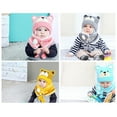 thumbnail image 4 of Kids Winter Warm Hat Baby Earflap Beanie Hat with Scarf Cut Baby Infant Knit Hat, 4 of 7
