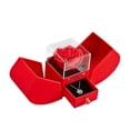 thumbnail image 4 of Joyero, , caja de regalo con flor de jabón, elegante estuche portátil para guardar joyas para Valentín, propuesta, recuerdo de fiesta, 4 of 8