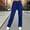 Blue, variant on Zylanna Women's Sweatpants with Pockets, Baggy Solid Color Elastic Waist Soft & Warm Casual Wide Leg Pants for Women Wine