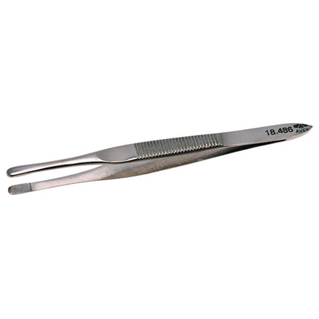Aven 18491 General Purpose Offset Tweezers - 4.5 Inch Blunt Tip Stainless Steel - View #4