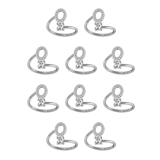 sweethay Anillo abierto con letras mayúsculas de cobre, anillos ajustables para interior y exterior, joyería decorativa para fiesta, regalo de O 10Conjunto