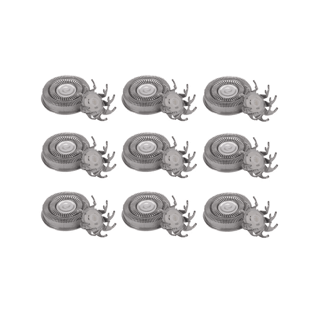 9 Pcs Lames de Rechange pour Rasoir Électrique, Lames de Rechange pour Tondeuse Nasale, Tondeuse de Temple, Machine à Raser Électrique, 9 x Lames de Rechange, Argent
