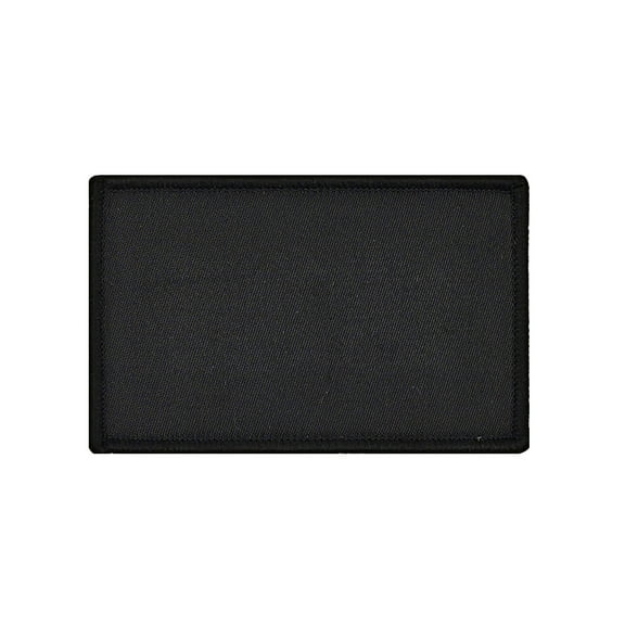 XmhyTop-A Blank Patch, Solid Color DIY Flag Patch, Minimalist Rectangular Clothing Patches - 8*5cm, 2-Pack, Black