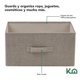 thumbnail image 3 of Cómoda Cajonera KingsHouse con 2 Cajones de Tela Estructura de Acero Beige 50x30x45 cm, 3 of 8