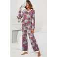 thumbnail image 2 of Pyjama à Manches Longues pour Femmes Col Rond Doux, 2 of 5