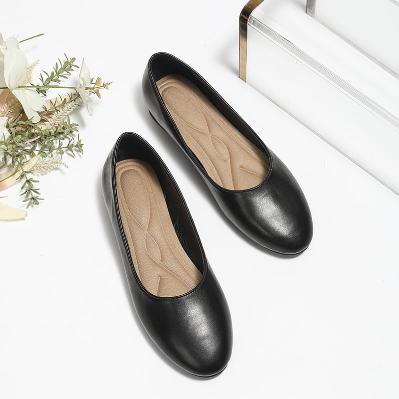 CucumberDay Comfortable Faux Leather Insole Low Heels Dress Shoes