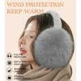 thumbnail image 2 of Winter Ear Muffs for Women Men - Foldable Fuzzy Earmuffs Faux Fur Ear Warmer, Perfect Ear Covers for Cold Days, 2 of 6