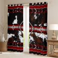 thumbnail image 2 of jejeloiu Rustic Cow Hide Black Out Curtains,Abstract Geometric Rhombus Curtains Pack of 2 (42x63 Each),Red Brown White Bedroom Curtains For Boys Kids,Ultra Soft Home Decor, 2 of 6