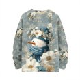 thumbnail image 4 of Women's Casual Long Sleeve Woolen Christmas Sweatshirt Fall Vacation Long Sleeve Pullover for Fall and Winter, Festive and Comfortable, Ideal as Christmas Sweaters for Women ,Sky Blue,2XL, 4 of 4