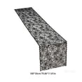 thumbnail image 3 of PoyoKee Lace Table Runner, Black Spiderweb Table Cloth, Sheer Mesh Tablecloth, Party Decorations for Kitchen and Dining, Home Decor, 71 x 12 inch, 3 of 6