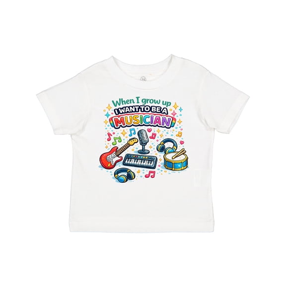 Inktastic When I Grow Up Musician Boys or Girls Toddler T-Shirt