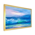 thumbnail image 2 of Designart 'Blue Waves Breaking At The Beach Landscape II' Nautical & Coastal Framed Art Print, 2 of 4