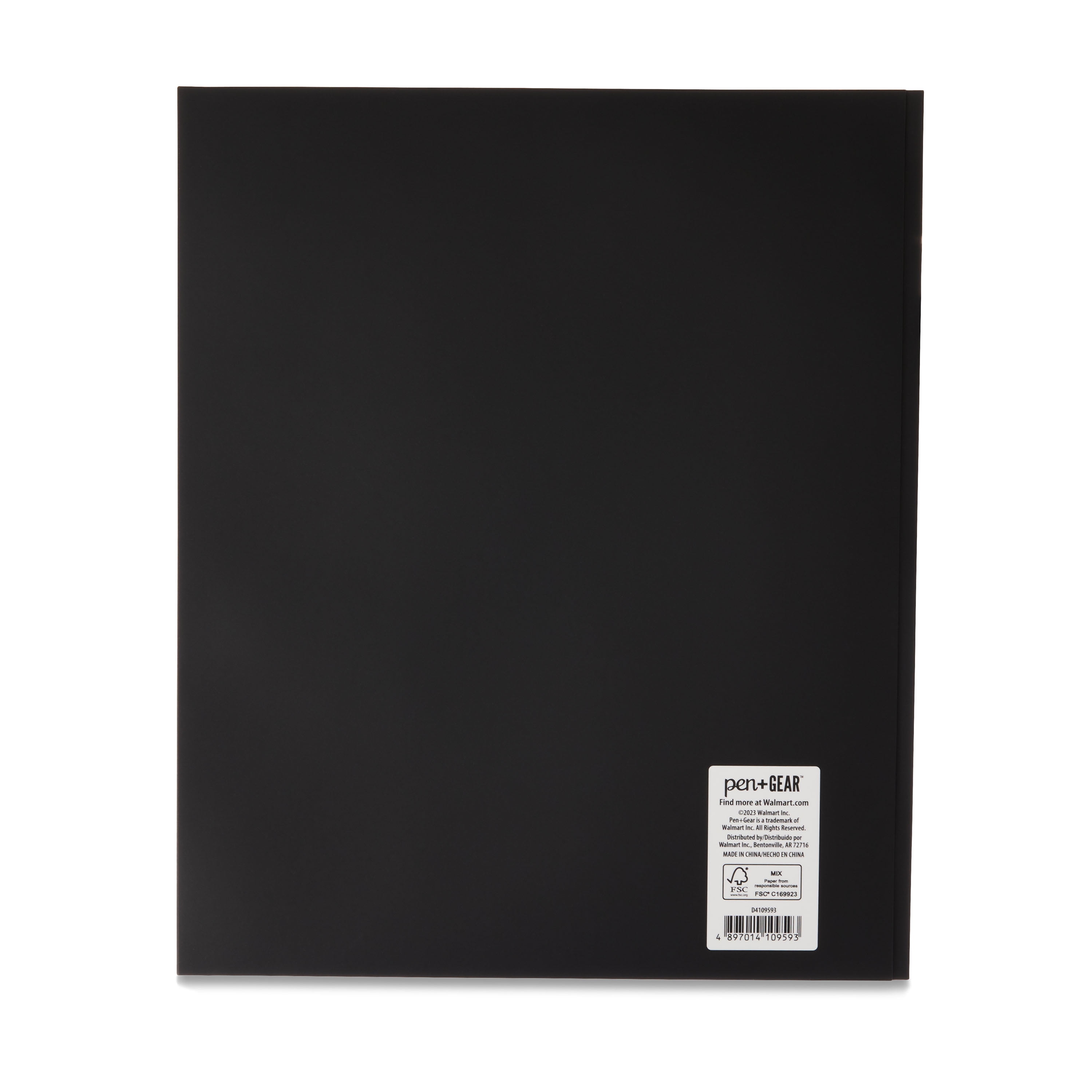 Pen+Gear Prong Fashion Paper Folder, Black with Gorilla, Letter Size, 9.4 in x 11.4 in