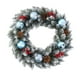 thumbnail image 2 of Corona de flores de PVC para decoración navideña de 40 cm, guirnalda artificial con plantas verdes falsas, decoración para ventanas, puertas, Halloween, otoño, adornos navideños., 2 of 6