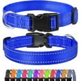 thumbnail image 1 of GHSDFBB Reflective Dog Collar, Sturdy Nylon Collars for Puppy and Extra Small Girl and Boy Dogs, Adjustable Dog Collar with Quick Release Buckle,Royal Blue,5/8" Width, 1 of 6