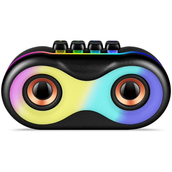 TOPTECH BRAZE-6 Bluetooth Speaker, Dual 3" Woofers, LED Lights, Black