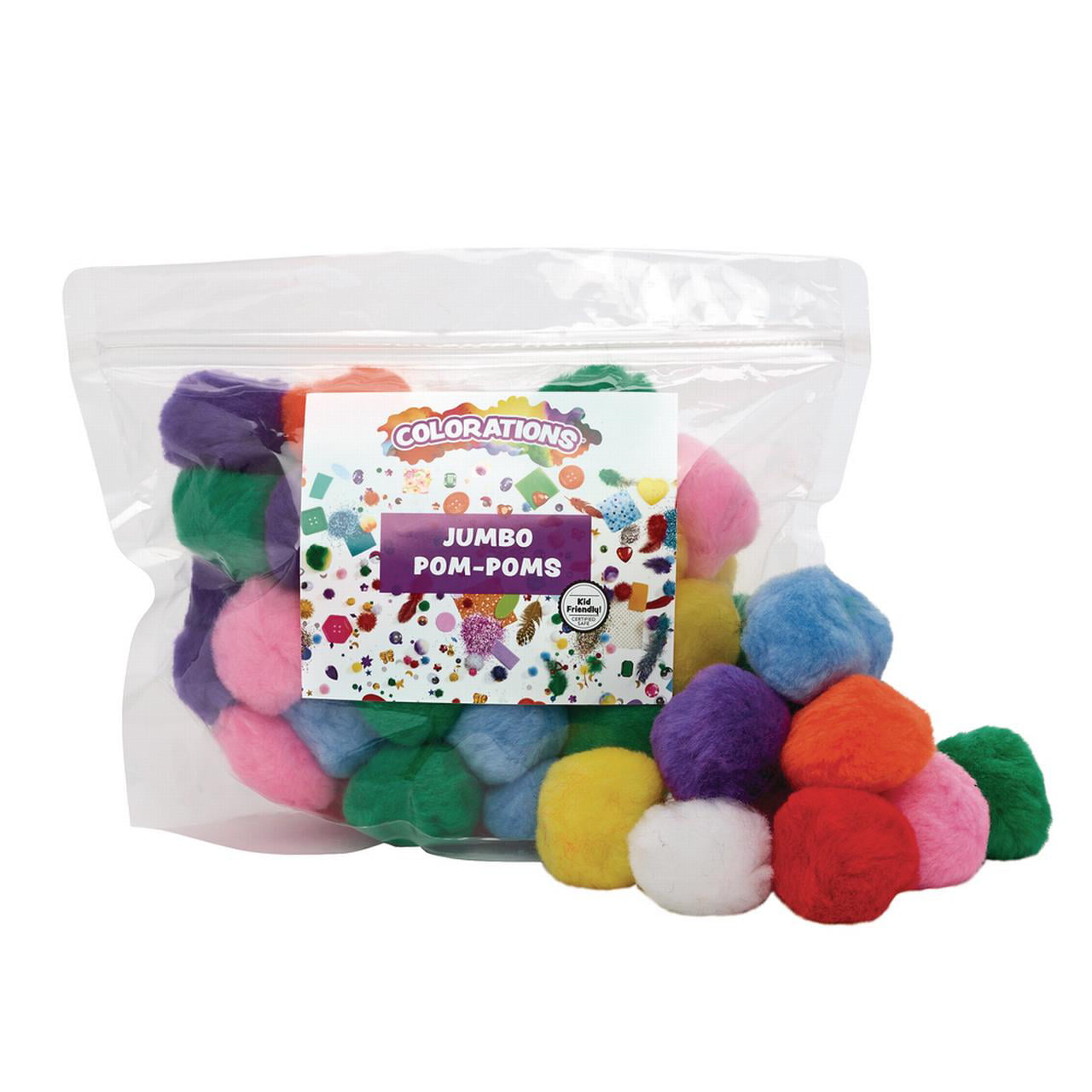 410 Pieces - Jumbo Pom Poms Balls for Craft Supplies - 360 Assorted Large  and Small Colored Fuzzy Pompoms with 50 Googly Eyes