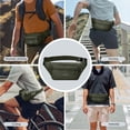 thumbnail image 6 of Small Fanny Pack for Men Women Crossbody Waist Pack with 4 Zipper Pockets Adjustable Hip Pack Bag for Travel,Walking,Running,Hiking,Cycling, Green, 36402, 6 of 6