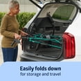 thumbnail image 4 of Andador de movilidad plegable de acero Medline para adultos con ruedas de 6", color verde, 4 of 5