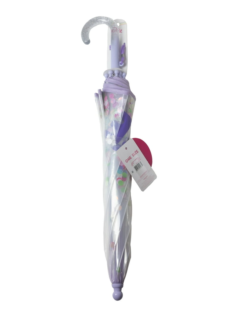 Justice Girl's Umbrella, Clear Shakey Sequins - Walmart.com