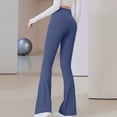 thumbnail image 4 of REALiKUN Womens Casual Flare Leggings Yoga Pants Hight Waisted Dress Yoga Pants Wide Leg Workout Gym Pants, 4 of 5
