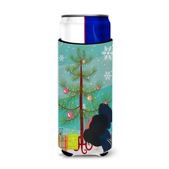 "Treasures Norfolk Black Turkey Christmas - Abrazador decorativo para latas, delgado, multicolor" Caroline's Treasures BB9352MUK