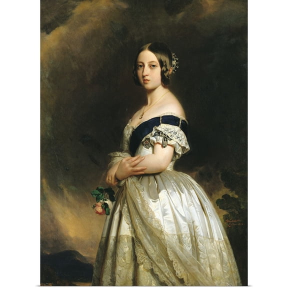 Great BIG Canvas | Rolled Franz Xaver Winterhalter Poster Print entitled Queen Victoria (1837-1901) 1842