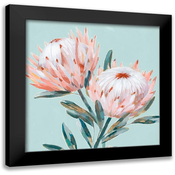 Isabelle Z 12x12 Black Modern Framed Museum Art Print Titled - King Protea I Mint Version