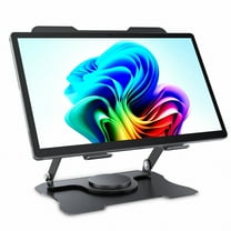 Laptop Stand for Desk with 360° Rotating Base, Black