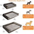 thumbnail image 2 of Dog Bed with Cooling Gel Memory Foam PressureRelief Support for Dogs up to lbs Bottom Machine Washable Cover Large Sized (x &#) Grey, 2 of 10