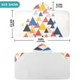 thumbnail image 4 of Yayeee Kids Hooded Towels Toddler Soft Absorbent Beach Bathing Wrap 50" x 23.5", White Abstract Triangles, 4 of 5