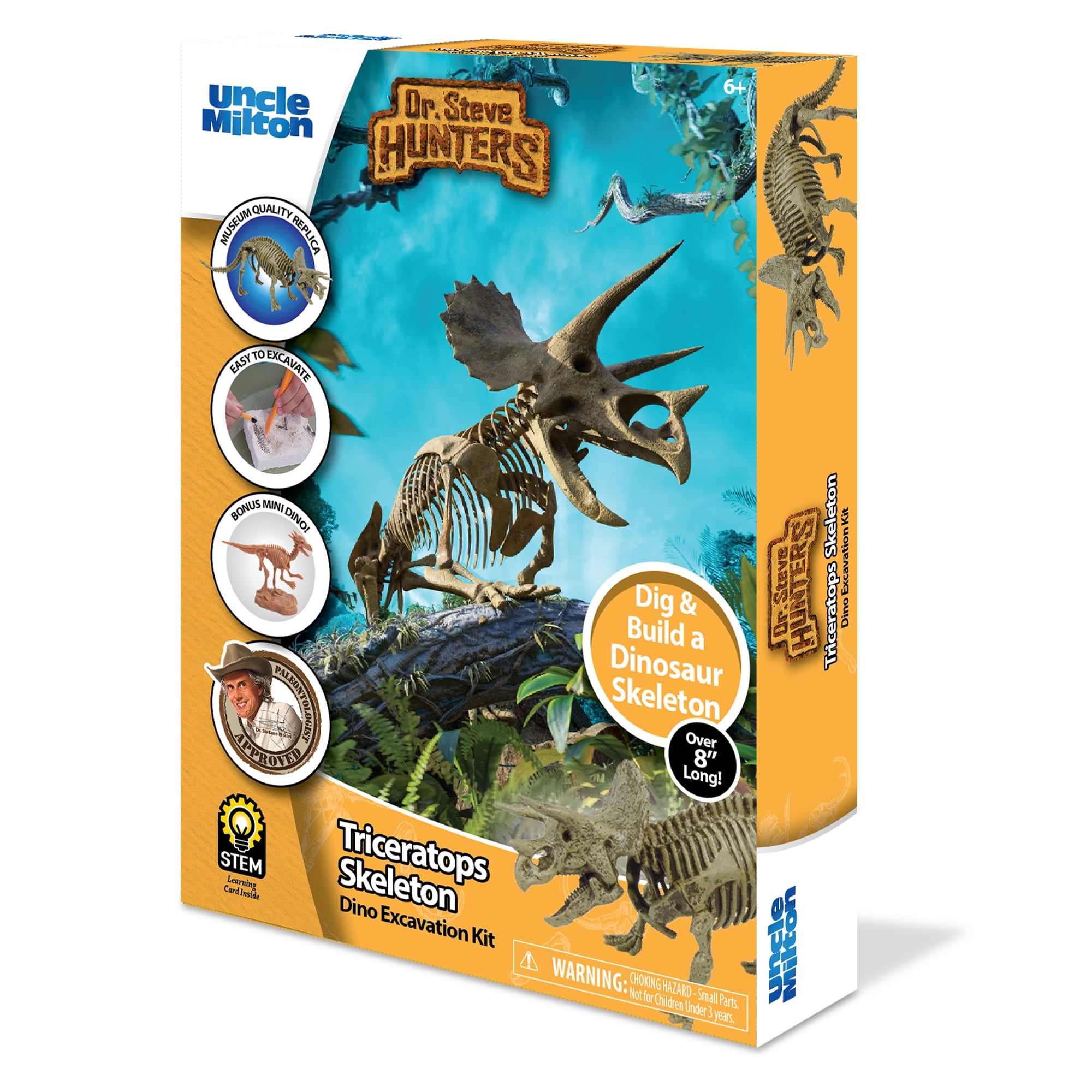 Dr. Steve Hunters - Dino Dig Excavation Kit - Triceratops - 12 Pieces