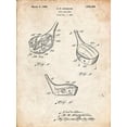 thumbnail image 2 of Borders, Cole 15x18 Gold Ornate Wood Framed with Double Matting Museum Art Print Titled - PP858-Vintage Parchment Golf Fairway Club Head Patent Poster, 2 of 4