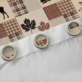 thumbnail image 4 of Homewish Woodland Wildlife Deer Black Out Curtains for Kids Teens Adults,Maple Leaves Curtains Pack of 2 (42x63 Each),Geometric Plaid Grid Bedroom Curtains,Ultra Soft Home Decor, 4 of 6