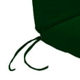 thumbnail image 4 of Jordan Manufacturing 37" x 19" Forest Green Solid Rectangular Outdoor Chair Cushion with Ties, 4 of 9
