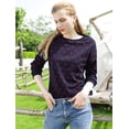 thumbnail image 2 of Jersey de Punto Allegra K Manga Larga Cuello Redondo Invierno Otoño Azul oscuro S, 2 of 6