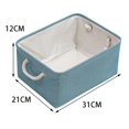 thumbnail image 4 of Collapsible Fabric Storage Basket Baby Toy Organizer with Handle for Home, Office, Nursery Hamper, Laundry Blue_S, 4 of 7