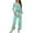 Green, variant on Women's Plus Size Pajama Sets Cotton Long Sleeve Sleepwear Soft Comfy Pj Lounge Sets Loungewear Blue A M