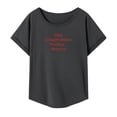 thumbnail image 1 of Camiseta para mujer con cuello redondo y manga corta informal para playa, senderismo, viajes XL, 1 of 8