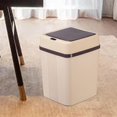 thumbnail image 4 of Touchless Trash / Lid Battery Operated Modern Rubbish Can for Household Bathroom - Khaki, 4 of 7