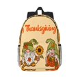 thumbnail image 1 of Disketp Gnomes Happy Thanksgiving Mochila Escolar de 15 Pulgadas, Mochila Ligera para Estudiantes, Viajes y Trabajo, Cómoda y Resistente para el Uso Diario, 1 of 6
