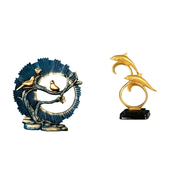 figurita de chuchería,Estatuilla artesanal escultura estatua de amor,Estatuilla de chuchería de resina,regalo para pareja,decoración,Figura de delfín,Colección de adornos de escritorio con