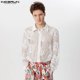thumbnail image 4 of INCERUN Tops 2024 estilo americano sexy para hombre, camisa transparente con encaje floral de malla hueca, ropa de discoteca para hombre, blusa fina de manga larga S-5XL, 4 of 5