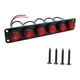 thumbnail image 4 of Panel de interruptores basculantes impermeable que reemplaza interruptor de encendido y apagado precableado. Panel de luz LED roja para camiones, 6 pandillas, 4 of 8