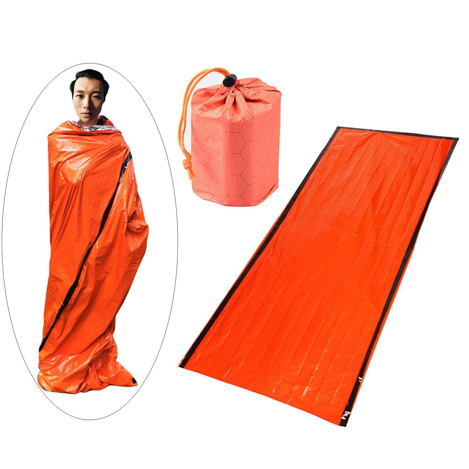 Wswqop Emergency Sleeping Bag Lightweight Emergency Survival Blanket Hiking Camping